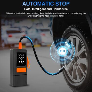 Портативний електричний насос-компресор AAMHHM 150 PSI для велосипедів, мотоциклів, авто і м'ячів, акумуляторний