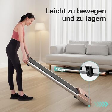 Біговий килимок DeerRun Walking Pad з робочим столом, до 136 кг, тиха робота 2.5PS, професійні курси та мультиплеєрні змагання Gold 80 см