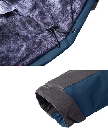 Зимова куртка KEFITEVD для чоловіків: водонепроникна, тепла, з підкладкою, для катання на лижах, спортивна, вітронепроникна, дихаюча, функціональна куртка з відстібаною капюшоном, XL, блакитна