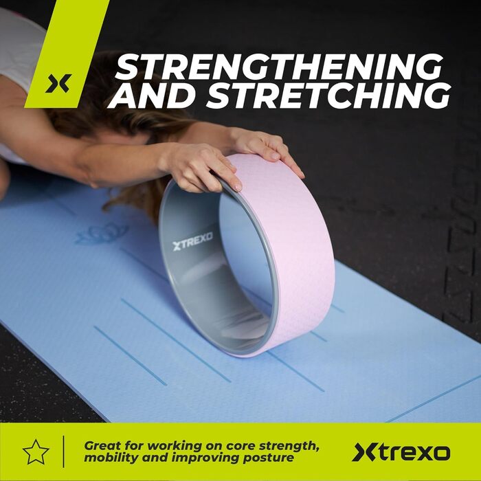 Килимок для йоги XTREXO Lila 32 см - екологічний, з TPE та PP, антиковзаюча поверхня