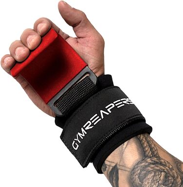 Підтримуючі манжети для важкої атлетики Gymreapers (пара), міцні ремені на зап'ястя для підтримки хватки, для підтягувань, шрагів - фітнес рукавички для чоловіків та жінок