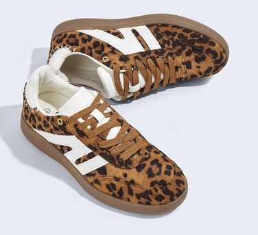 Кросівки жіночі LUCKY STEP класичні ретро, шкіра, для тенісу та скейтбордингу, з гумовою підошвою, Leopard (42 EU)