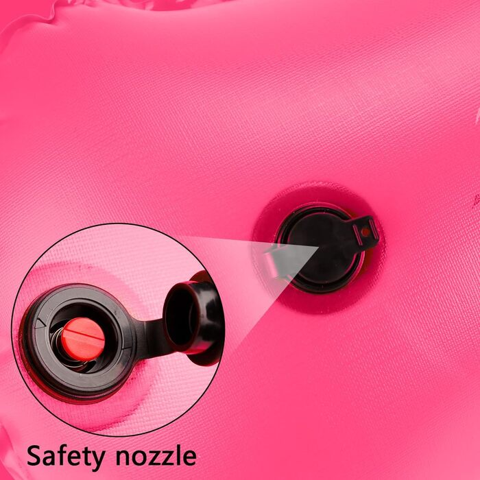 Надувна плавуча куртка WholeFire 20L рожева: водонепроникна сумка, висока видимість для плавання, каякінгу, снорклінгу та триатлону