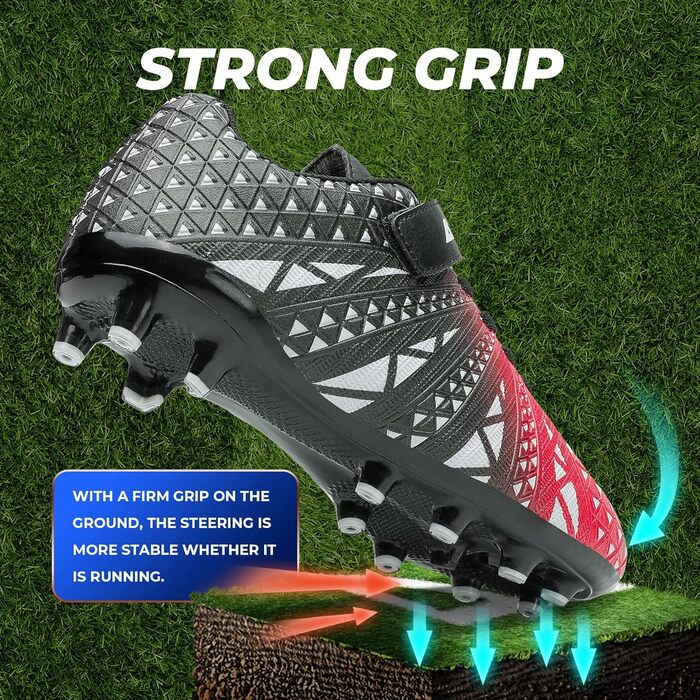 Дитячі футбольні бутси ASHION для футболу та активного відпочинку (28 EU, B, синій, червоний)