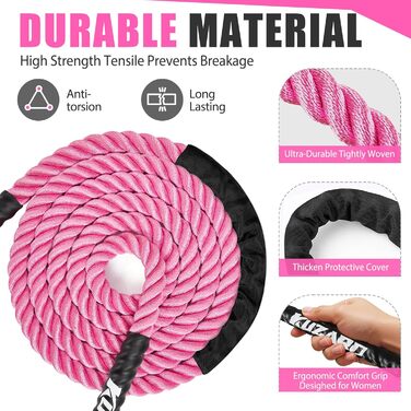 Стрибкове канат з навантаженням для фітнесу, 0,7 кг - ідеально для схуднення та силових тренувань