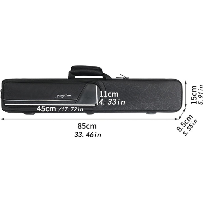 Чохол для бильярдної кулі (кия) з оксфордської тканини, чорний. Зручний для зберігання та перенесення кия для більярдного столу. Підходить для клубів та дому.