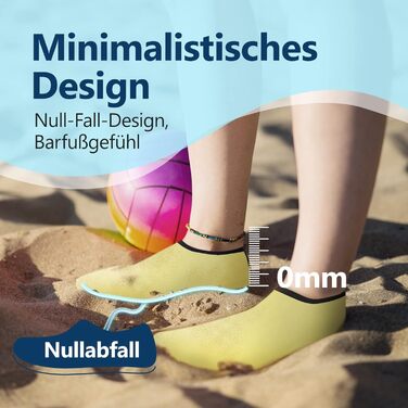 Чоботи для плавання JackShibo: жіночі та чоловічі, для пляжу, серфінгу та аквафітнесу (41/42 EU, Yellow)