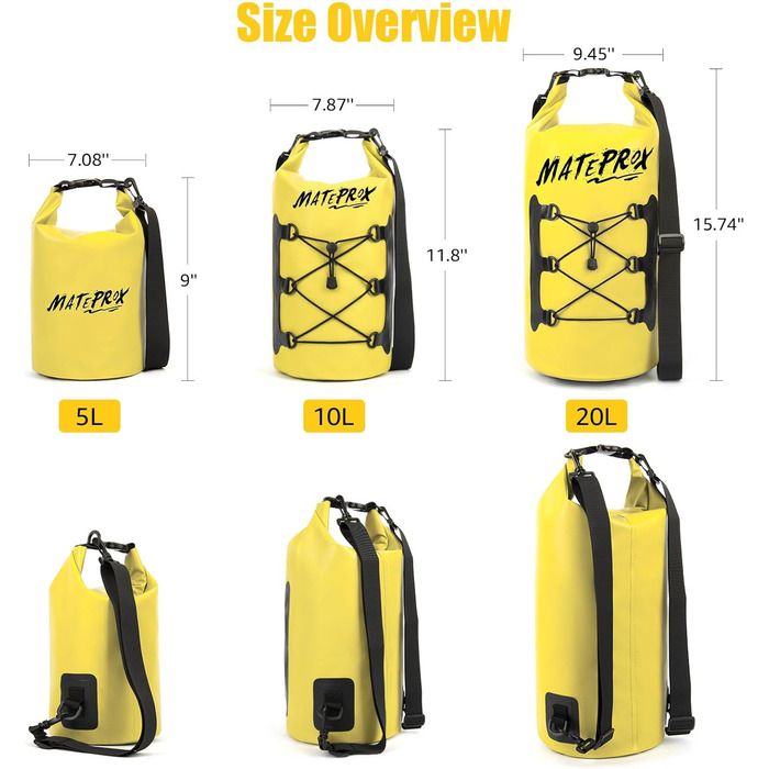 Водонепроникний мішок Dry Bag Mateprox 10L - міцний, надійний, для плавання, кемпінгу