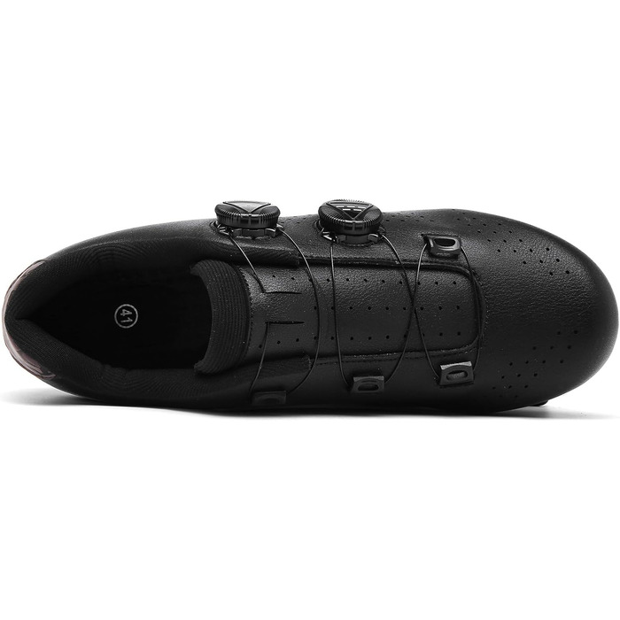 Велотуфлі для шосейного велосипеда для чоловіків, сумісні з педалями Look SPD SPD-SL Delta Lock, білі (41 EU, чорний)