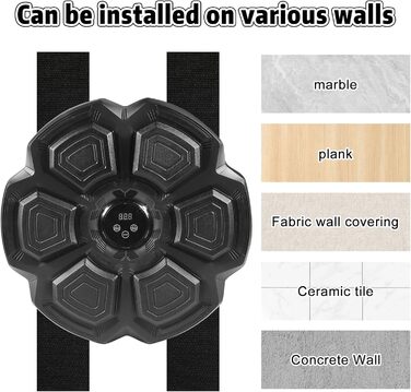 Боксерський тренажер Forhome з LED-підсвіткою та Bluetooth, професійний настінний, з рукавичками, 9 режимів швидкості та лічильник