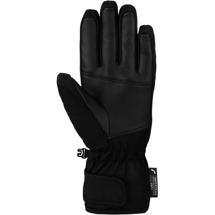 Жіночі гірськолижні рукавички Reusch Keira R-TEX® XT, чорні з леопардовим принтом, розмір 7.5
