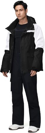 Чоловіча куртка G NOWING для сноубордингу та лижного спорту, водонепроникна, білий + білий (XXL)