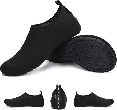 Чоботи для плавання Sagaro: чоловічі та жіночі, легкі, з неопрену, швидко сохнуть, для пляжу, серфінгу, розмір EU 36-47, Smoky Black