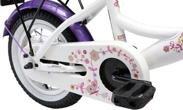Дитячий велосипед BIKESTAR для дівчаток 3-4 років | 12-дюймовий класичний велосипед | Рожево-білий велосипед для дітей
