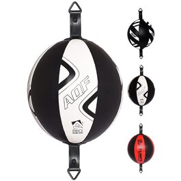 Набір боксерських мішок AQF: боксерський мішок, мішок-груша, шкіряний, для тренувань, професійний, чорно-білий