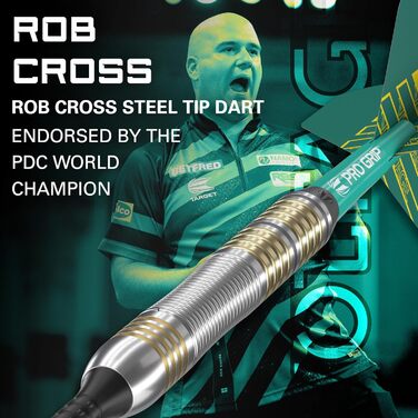 Дротики Target Darts Rob Cross 18 г латунні з м'яким наконечником, набір