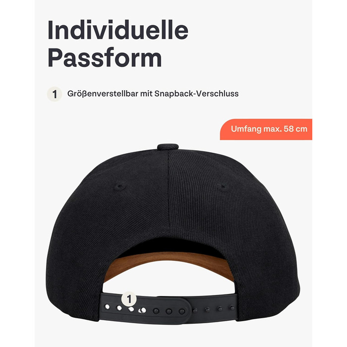 Кепка-снэпбек Johnny Urban Dean унісекс, регульований розмір, чорно-коричнева