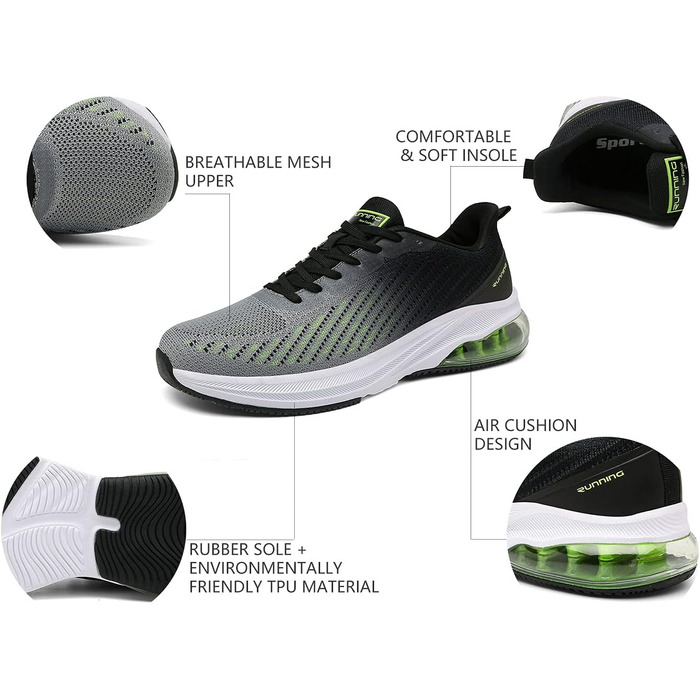 Спортивні кросівки для чоловіків та жінок Frysen - кросівки для фітнесу, бігу, трекінгу, 4 кольори, розміри 36-47 EU