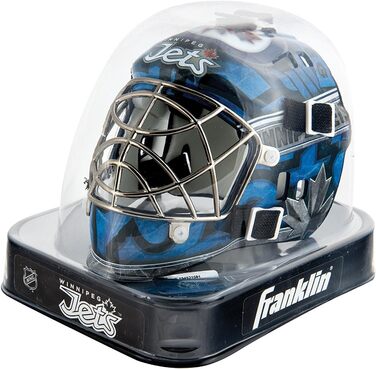 Міні-хокейна маска воротаря Franklin Sports NHL Winnipeg Jets, колекційна, з чохлом, офіційна ліцензія, сувенір