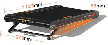 Ходувальний килимок Schwingungen з додатком, бігова доріжка для дому 6 км/год, ходувальний килимок для офісу та дому з пультом дистанційного керування (сірий)