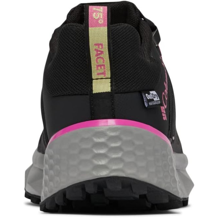 Черевики трекінгові жіночі Columbia Facet 75 Outdry, водонепроникні, чорний/ягідний, 40 EU