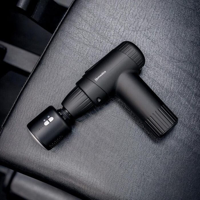 Масажер Homedics NOVO+ з підігрівом та охолодженням – електричний масажер з регулюванням температури, 4 насадки, 6 інтенсивностей, USB-зарядка, кейс