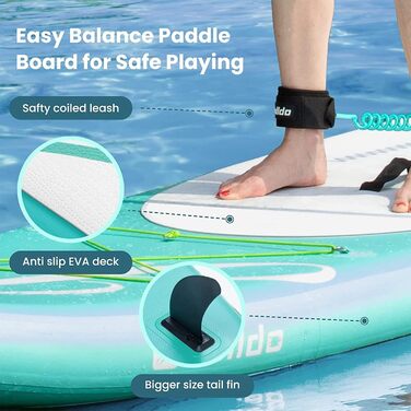 Надувна SUP-дошка Jolldo 320 см м'ятна для серфінгу