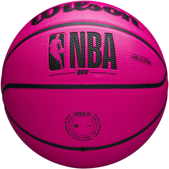 Баскетбольний м'яч Wilson NBA DRV для вулиці (Outdoor), рожевий, розмір 5 (27.5