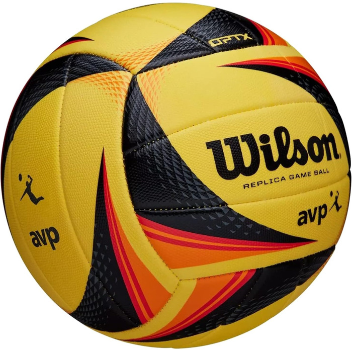 Волейбольний м'яч Wilson AVP OPTX Replica, жовтий, універсальний, для дорослих, рекреаційний