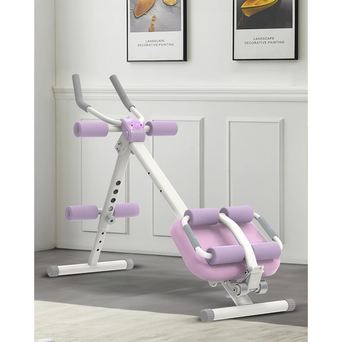 Тренажер для пресу GuuG: компактний складний фітнес-тренажер для дому, фітнес-обладнання для пресу, абдомінальна машина, для чоловіків та жінок, фіолетовий