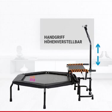 Фітнес-батут HAMMER JumpStep з гнучкою степ-платформою, регульованою ручкою, для інтенсивного тренування сідниць і ніг, запатентована технологія