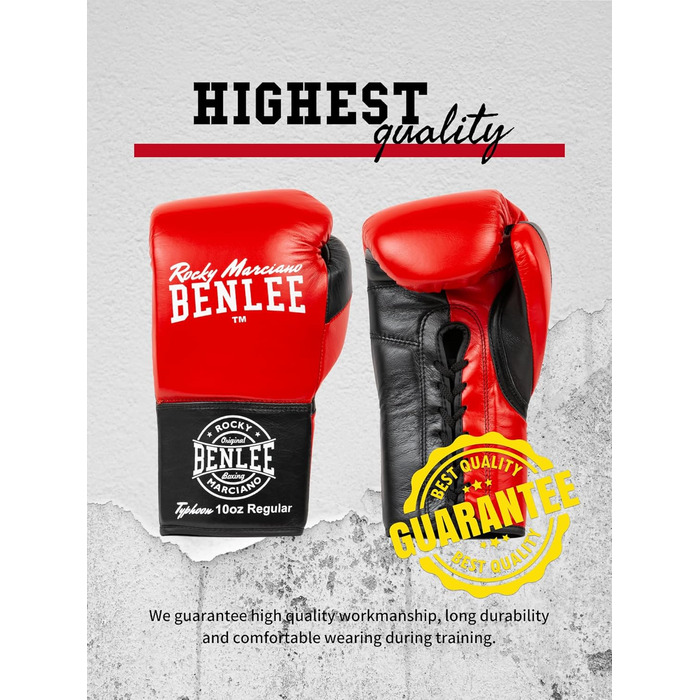 Боксерські рукавички BenLee Typhoon 08 oz Red/Black з натуральної шкіри