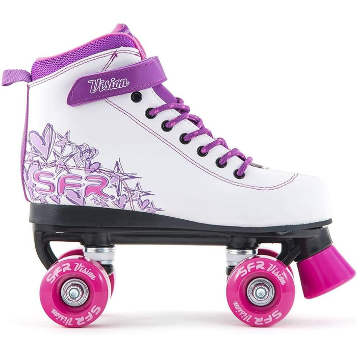 Роликові ковзани SFR Vision II Quad, чорний/синій, 38 розмір, багатоколірні (білий/рожевий)