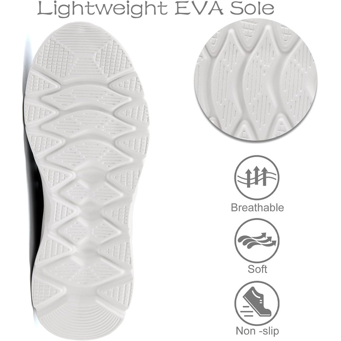 Чоловічі кросівки для бігу та занять спортом Damyuan: легкі, дихаючі, для бігу, тренувань, прогулянок та повсякденного носіння (40 EU, чорно-білі)