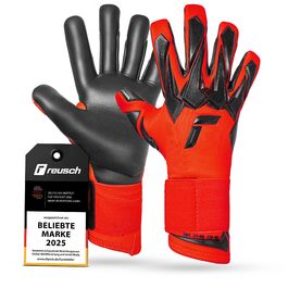 Воротарські рукавиці Reusch Profi Raptor Pro червоно-чорні, розмір 7-11 | професійний хват, 4мм піна, для тренувань та ігор на траві та штучних покриттях