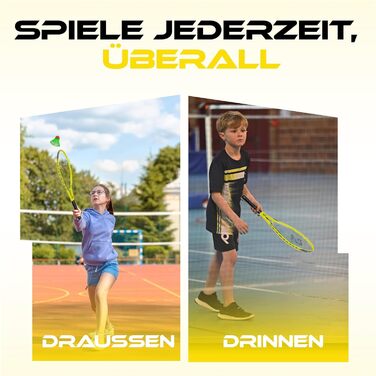 Набір для кросмінтону Crossminton Jugendset 4, жовтий