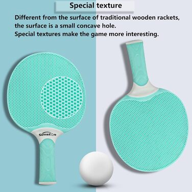 Набір для пінг-понгу Senston: професійні ракетки та м'ячики для 2-4 гравців, гума Verbund, для гри в приміщенні та на вулиці