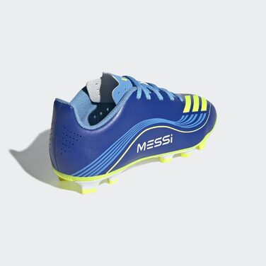 Дитячі футбольні бутси adidas F50 Messi Club для гри на твердих та багатоповерххових поверхнях (36.5 EU, Синьо-жовті)