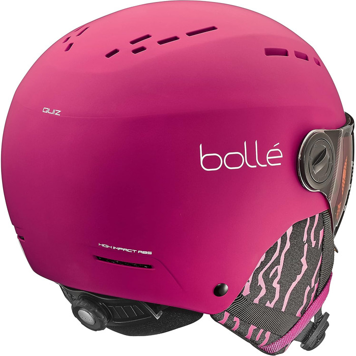 Дитячий лижний шолом Bollé Quiz Visor з візором, матовий рожево-оранжевий, розмір XS