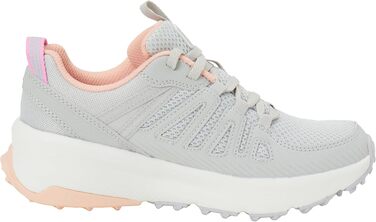 Жіночі кросівки Skechers Switch Back Cascades (35.5 EU, сірий синтетичний текстиль, кораловий декор)