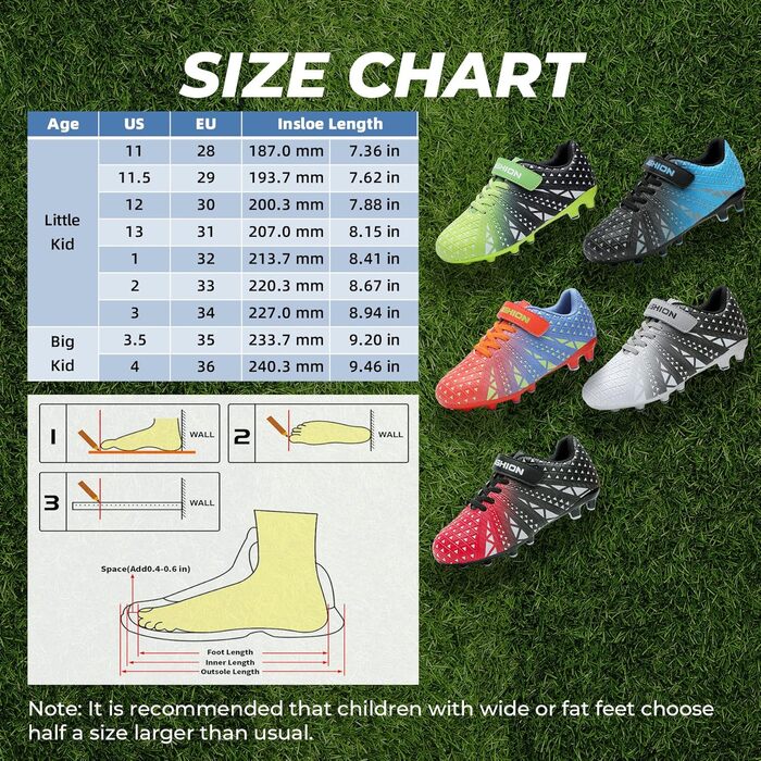 Дитячі футбольні бутси Littleplum: Outdoor Soccer Shoes, 37 EU, Синьо-зелені
