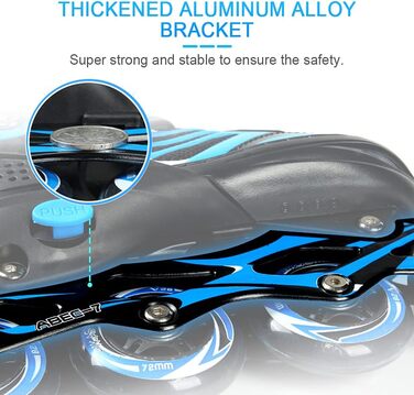 Роликові ковзани Lixada для дітей та підлітків з підсвічуванням, розмір 28-33/34-37/38-41, червоний колір