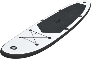 Надувна SUP-дошка vidaXL 390x81x10 см, чорна, комплект для серфінгу з веслом