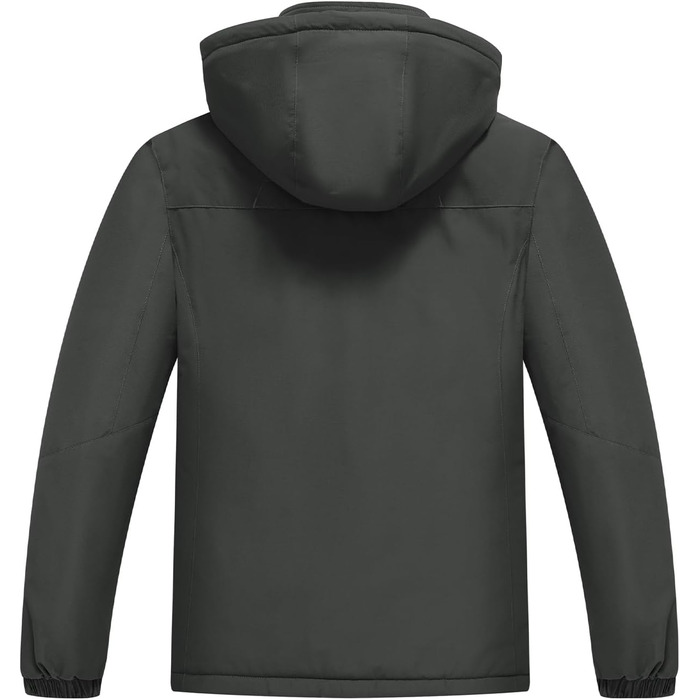 Зимова куртка Daen Outdoor: вітронепроникна, водонепроникна Softshell з флісовою підкладкою, для катання на лижах, функціональна, з капюшоном (M, темно-сірий)