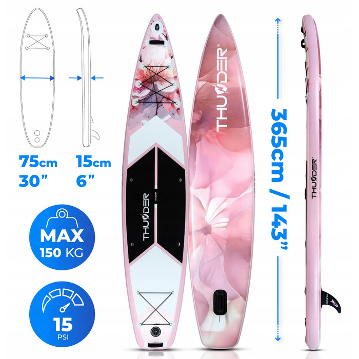 SUP-дошка Thunder ROSEA 365 см