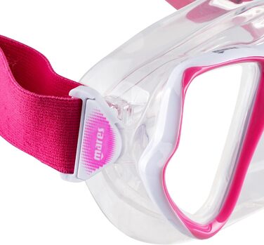 Маска і трубка для плавання Mares Aquazone Combo Wahoo Neon, набір для дорослих, унісекс, рожево-біла, прозора