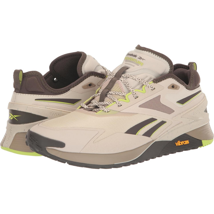 Кросівки Reebok Nano X3 Adventure для жінок, 40.5 EU, Stucoo Fugen, Laser Lime