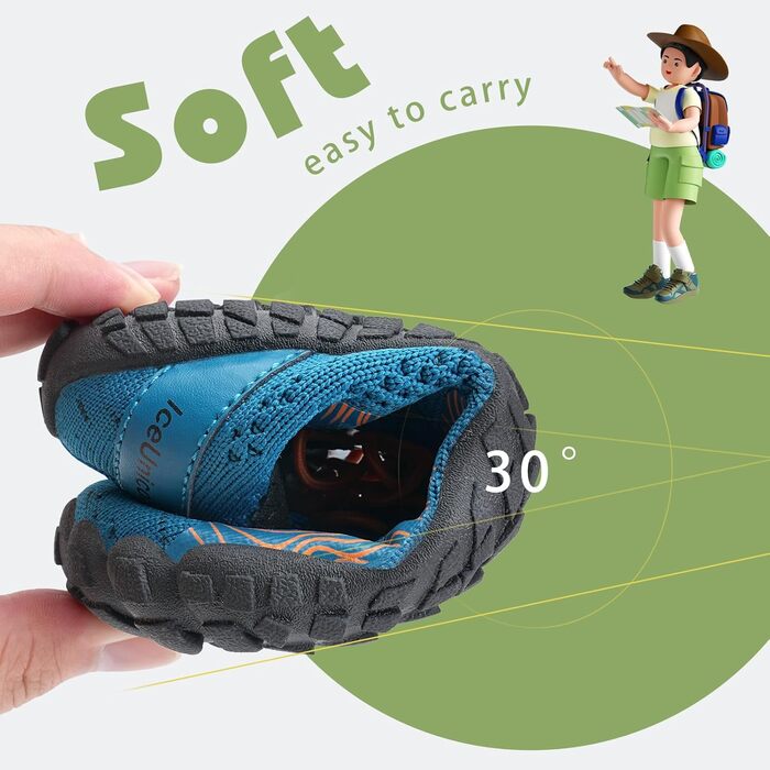 Дитячі шльопанці IceUnicorn для хлопчиків та дівчаток: шкарпетки для плавання, піску, трекінгу, 31 EU