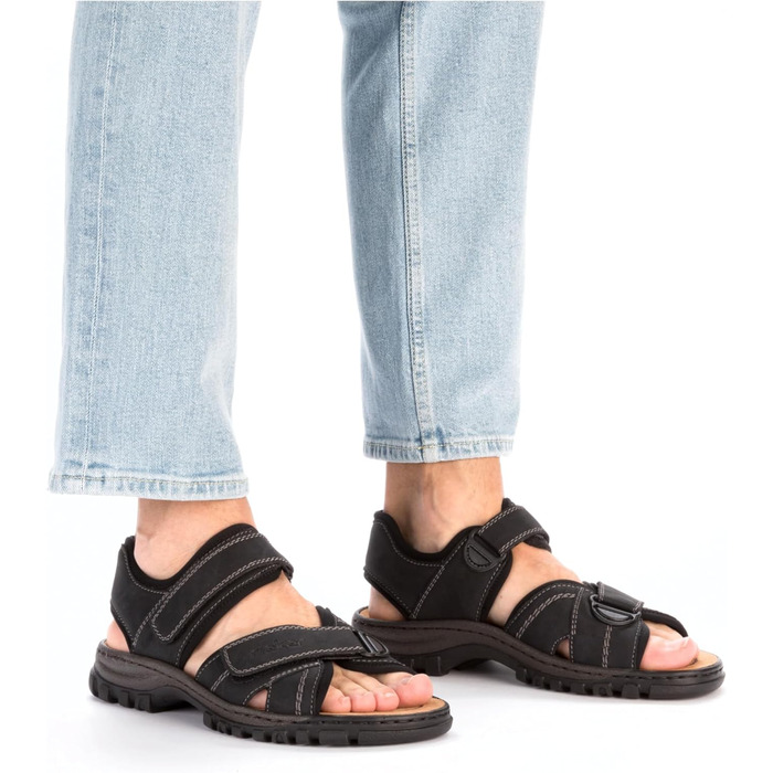 Чоловічі сандалії Rieker, розмір 42 EU, чорного кольору