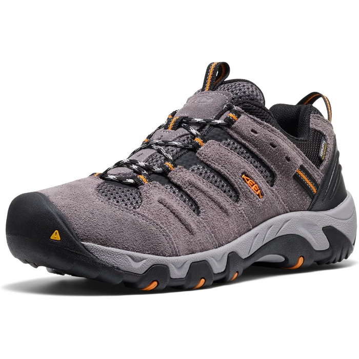 Чоловічі трекінгові черевики KEEN Headout Low Waterproof - сіро-помаранчеві (46 EU)
